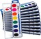 Watercolor Paint Set- Bulk Of 24 Sets - 8 Water Color Washable Paints, Palette Tray and Painting Brush, for Art Schools and Paint Party Supplies